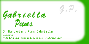 gabriella puns business card